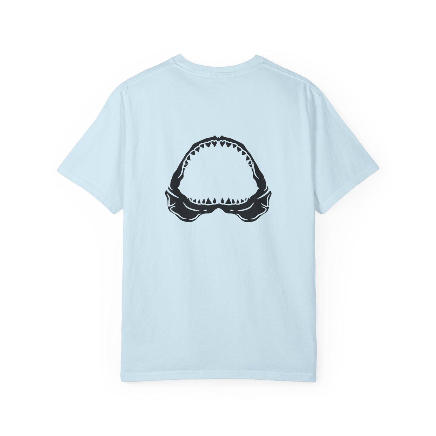 Shark Bite Cotton Tee - Light Blue