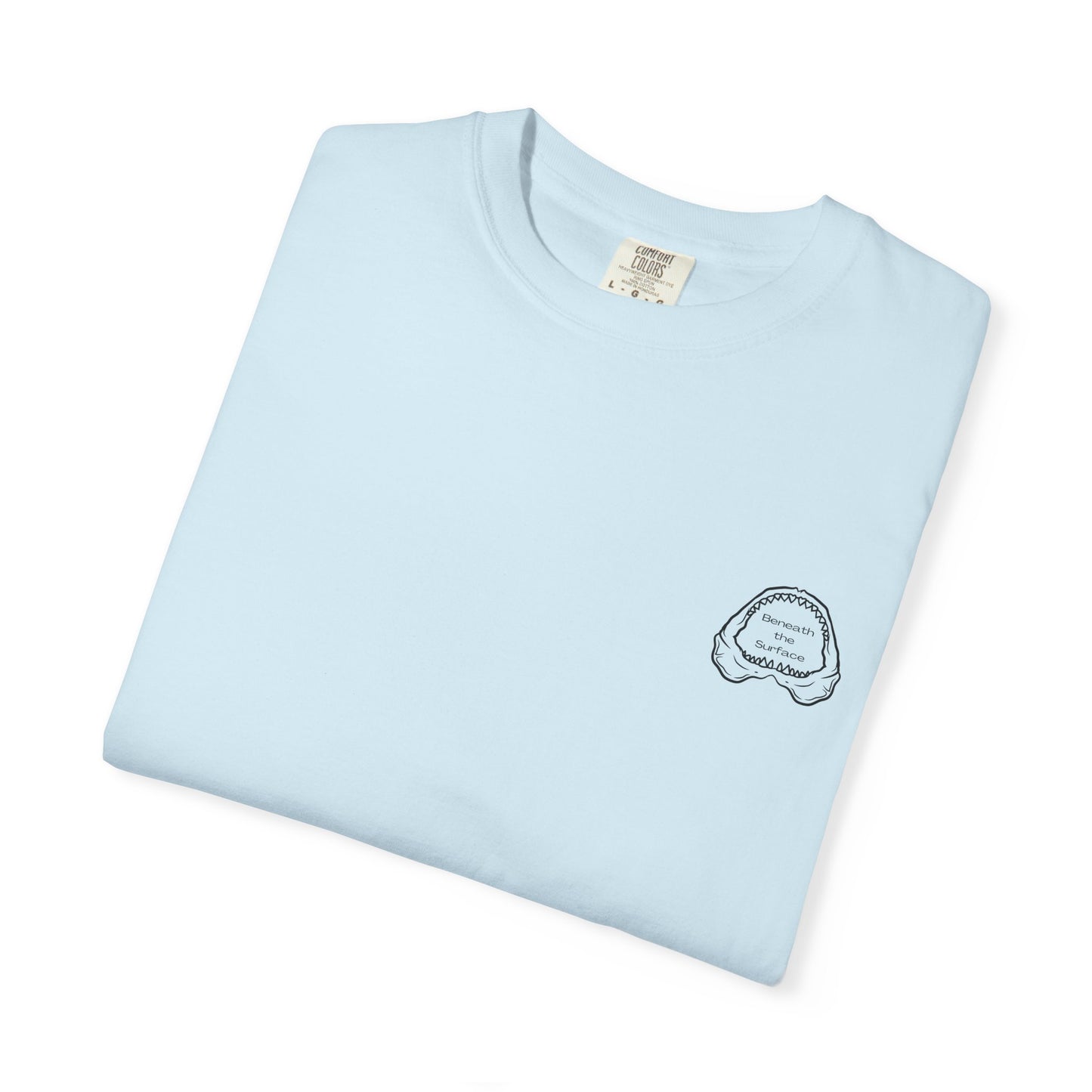 Shark Teeth Cotton Tee - Light Blue