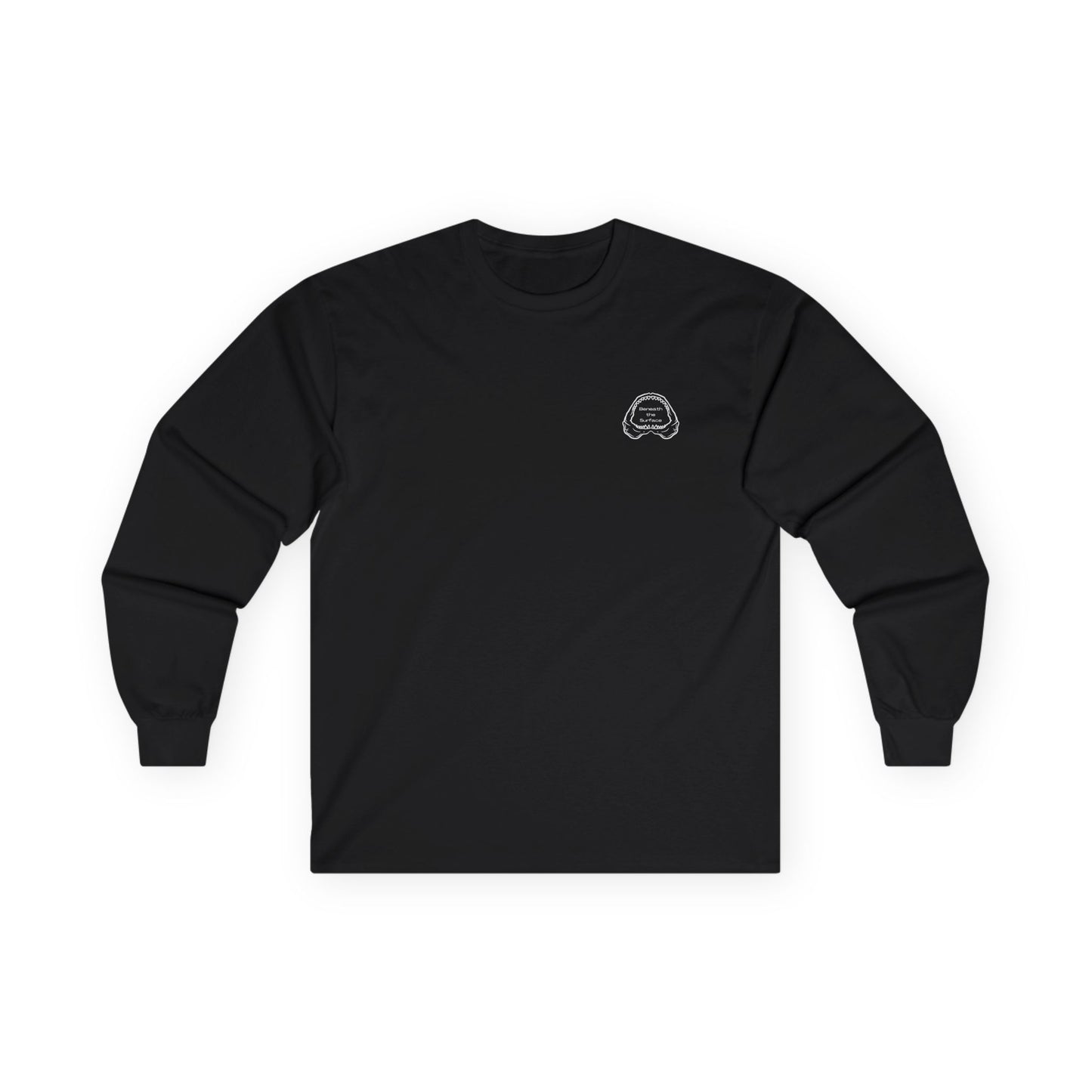 Shark Bite Cotton Long Sleeve - Black
