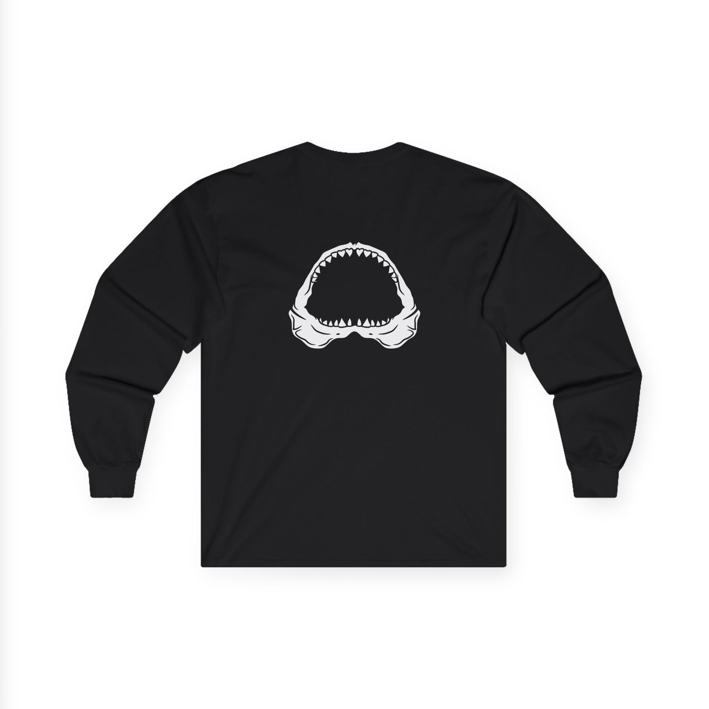 Shark Bite Cotton Long Sleeve - Black