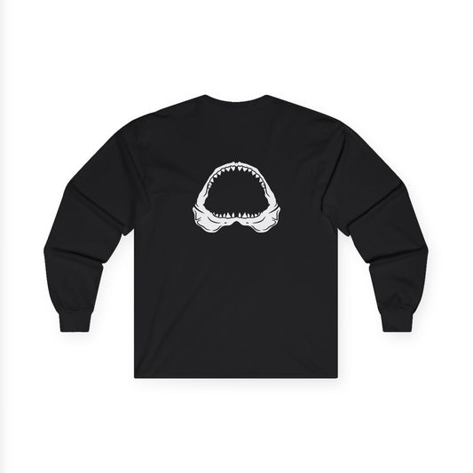 Shark Bite Cotton Long Sleeve - Black