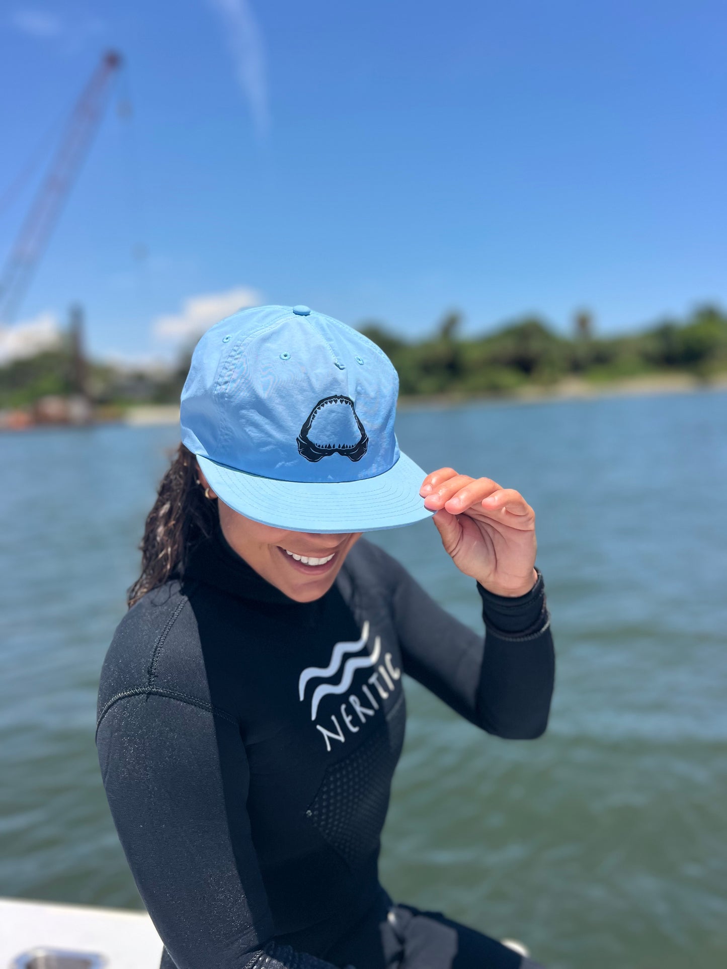 Shark Bite Surf Hat - Blue