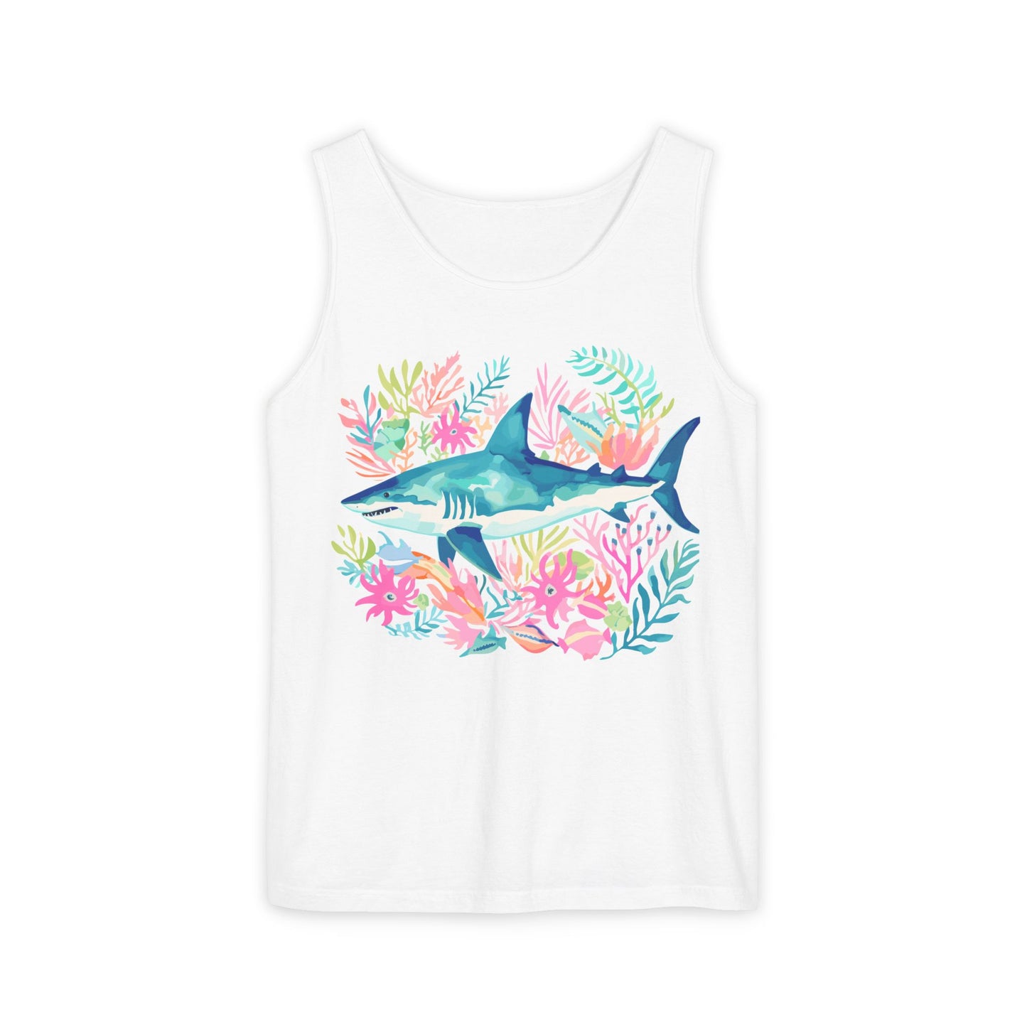 Preppy Shark Tank Top - White