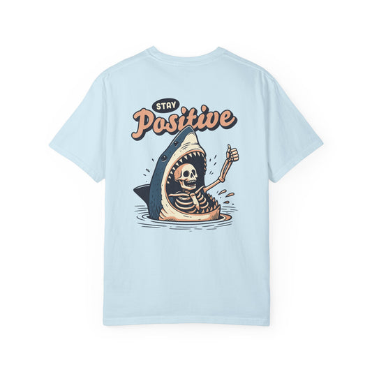 Stay Positive Tee - Light Blue