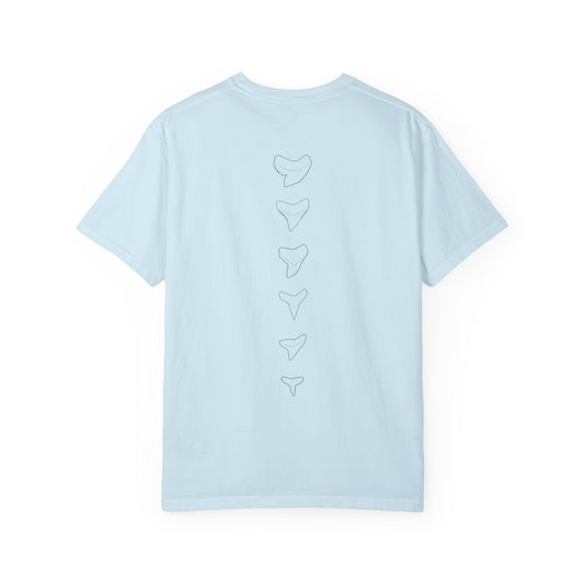Shark Teeth Cotton Tee - Light Blue