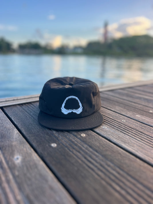 Shark Bite Surf Hat - Black